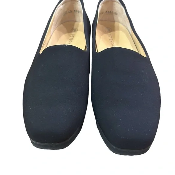 Peter Kaiser Stretch Loafers Scalloped Bottom Casual Comfy Women’s 6.5 Black - Picture 6 of 13